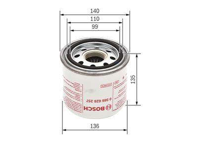 BOSCH 0 986 628 257 Číslo výrobce: Z 8257. EAN: 4047025182010.