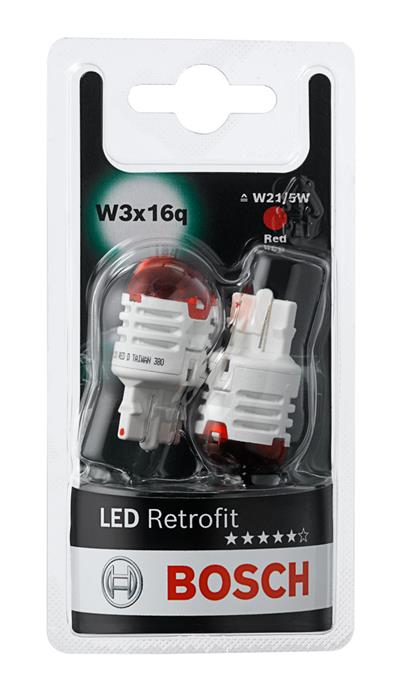 BOSCH 1 987 301 525 Číslo výrobce: 12V 2,5W W21/5W LED RETROFIT RED. EAN: 4047026352573.