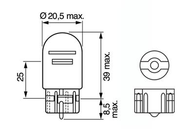 BOSCH 1 987 302 823 Číslo výrobce: W21/5W. EAN: 4047025321518.