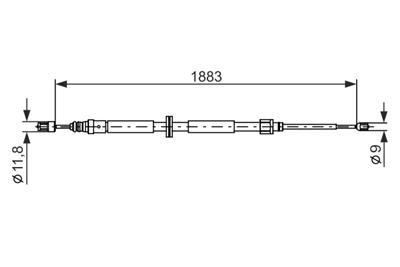 BOSCH 1 987 482 302 Číslo výrobce: BC1186. EAN: 4047024695764.