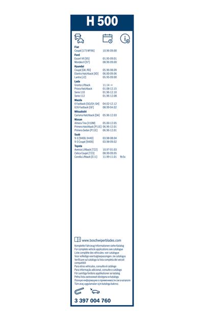BOSCH 3 397 004 760 Číslo výrobce: H 500.