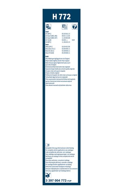 BOSCH 3 397 004 772 Číslo výrobce: H 772. EAN: 4047023477361.