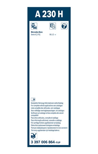BOSCH 3 397 006 864 Číslo výrobce: A 230 H. EAN: 4047025243124.