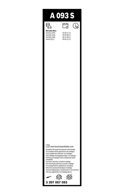 BOSCH 3 397 007 093 Číslo výrobce: A 093 S. EAN: 4047024082625.