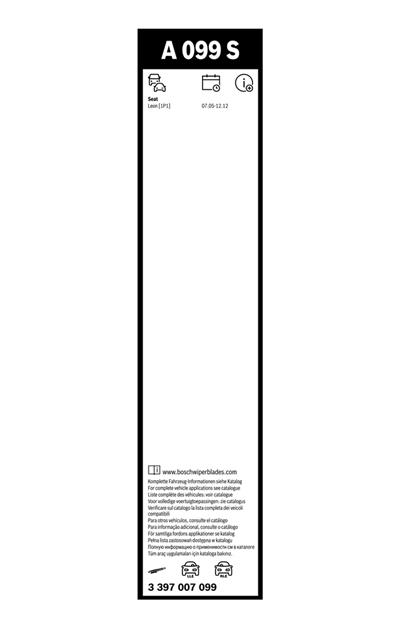 BOSCH 3 397 007 099 Číslo výrobce: A 099 S. EAN: 4047023055279.