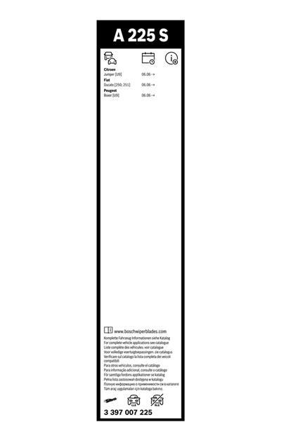 BOSCH 3 397 007 225 Číslo výrobce: A 225 S. EAN: 4047024167315.