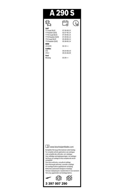 BOSCH 3 397 007 290 Číslo výrobce: A 290 S. EAN: 4047024283909.