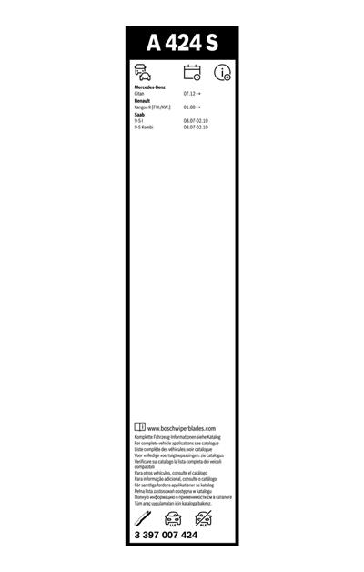 BOSCH 3 397 007 424 Číslo výrobce: A 424 S. EAN: 4047024374942.