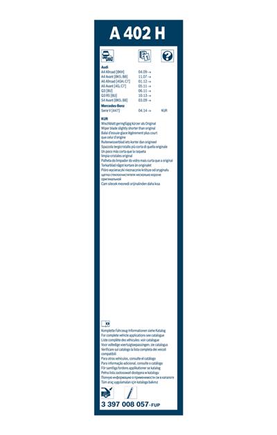 BOSCH 3 397 008 057 Číslo výrobce: A 402 H. EAN: 4047024385252.