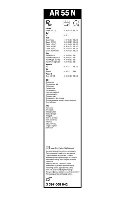 BOSCH 3 397 008 842 Číslo výrobce: AR 55 N. EAN: 4047024784529.