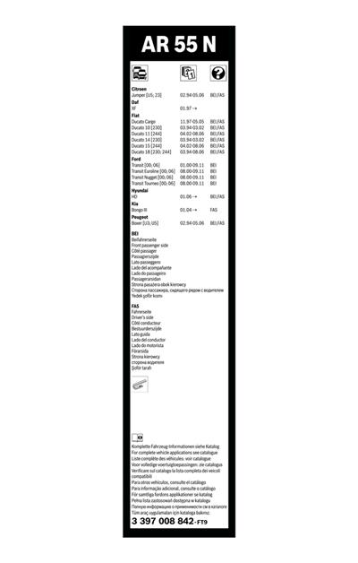BOSCH 3 397 008 842 Číslo výrobce: AR 55 N. EAN: 4047024784529.