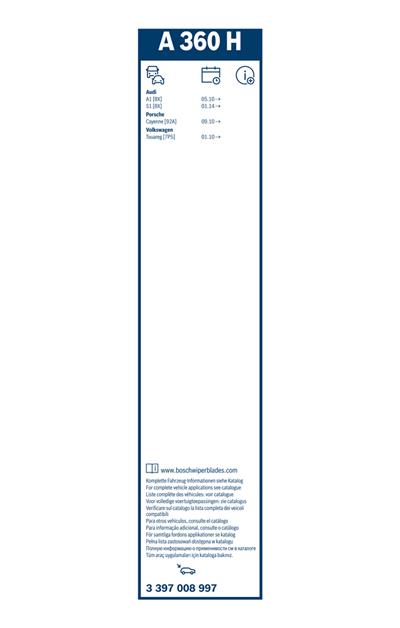 BOSCH 3 397 008 997 Číslo výrobce: A 360 H. EAN: 4047024875234.