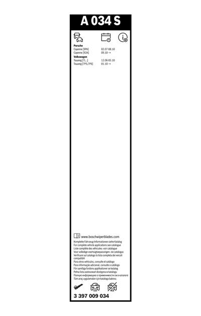 BOSCH 3 397 009 034 Číslo výrobce: A 034 S. EAN: 4047024316041.