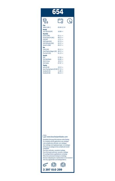 BOSCH 3 397 010 299 Číslo výrobce: 654. EAN: 4047024742499.