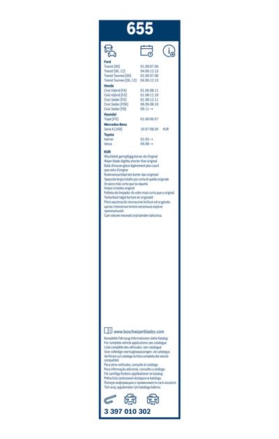 BOSCH 3 397 010 302 Číslo výrobce: 655. EAN: 4047024742529.