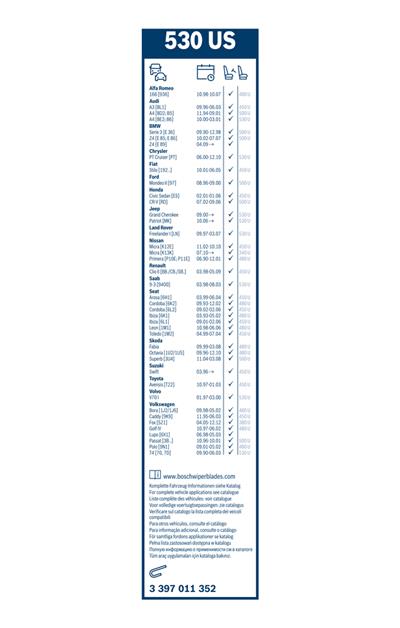 BOSCH 3 397 011 352 Číslo výrobce: 530 US. EAN: 4047024479548.