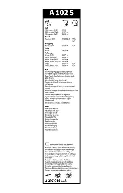 BOSCH 3 397 014 116 Číslo výrobce: A 102 S. EAN: 4047025435284.