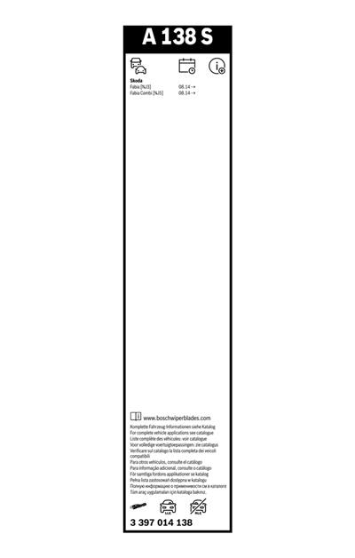 BOSCH 3 397 014 138 Číslo výrobce: A 138 S. EAN: 4047025493826.