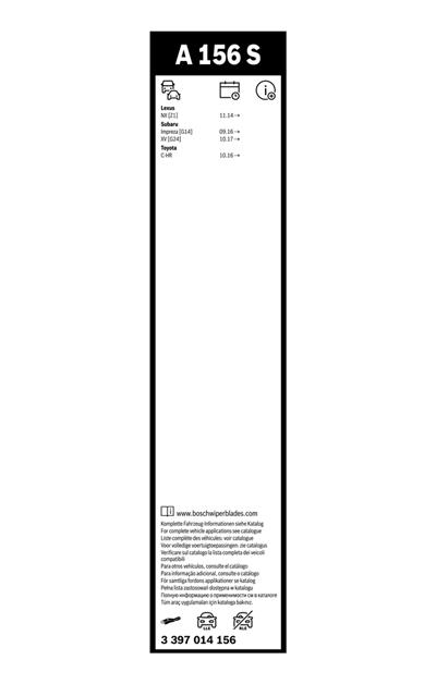BOSCH 3 397 014 156 Číslo výrobce: A 156 S. EAN: 4047025659321.