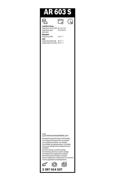 BOSCH 3 397 014 537 Číslo výrobce: AR 603 S. EAN: 4047026331530.