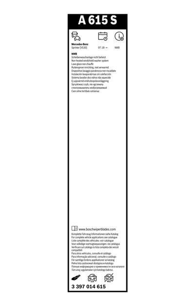 BOSCH 3 397 014 615 Číslo výrobce: A 615 S. EAN: 4047026357899.