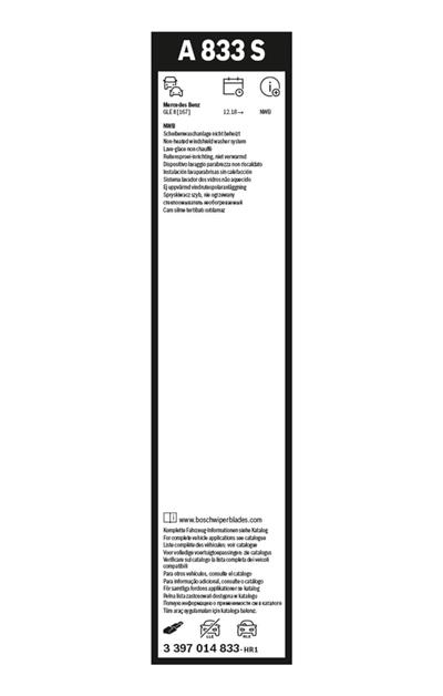 BOSCH 3 397 014 833 Číslo výrobce: A 833 S. EAN: 4047023044846.