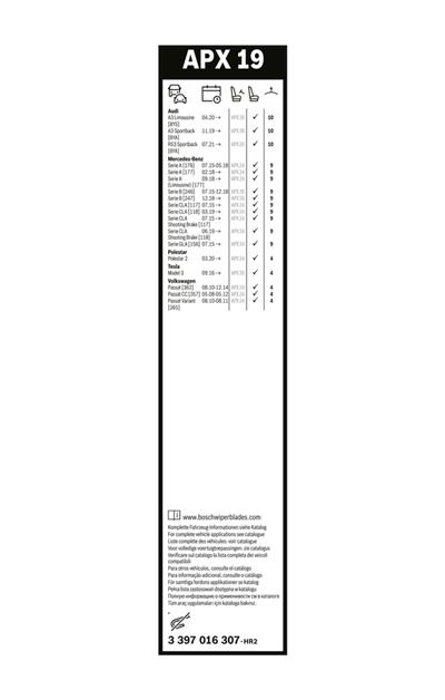 BOSCH 3 397 016 307 Číslo výrobce: APX 19. EAN: 4047026837070.