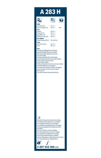 BOSCH 3 397 016 466 Číslo výrobce: A 283 H. EAN: 4047026241068.