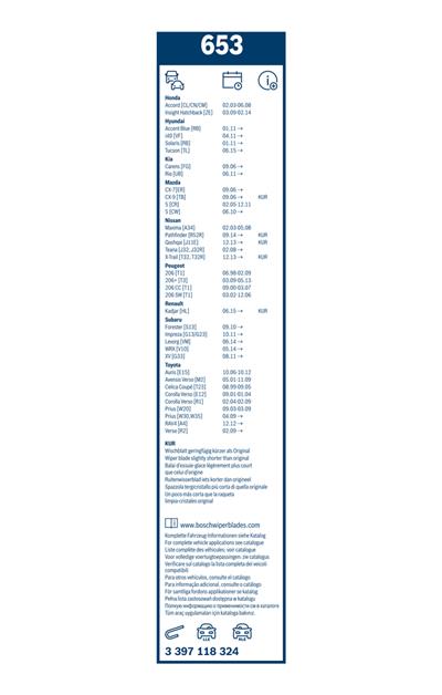 BOSCH 3 397 118 324 Číslo výrobce: 653. EAN: 3165141218527.
