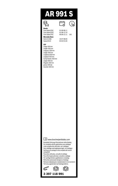 BOSCH 3 397 118 991 Číslo výrobce: AR 991 S. EAN: 3165144084419.