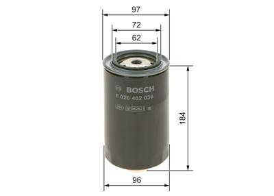 BOSCH F 026 402 036 Číslo výrobce: N 2036. EAN: 4047024374706.