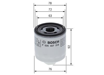 BOSCH F 026 407 318 Číslo výrobce: P 7318. EAN: 4047023090133.