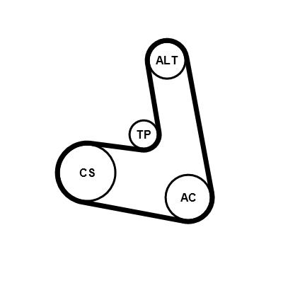 CONTITECH 6PK1153K7 Číslo výrobce: 6PK1153.