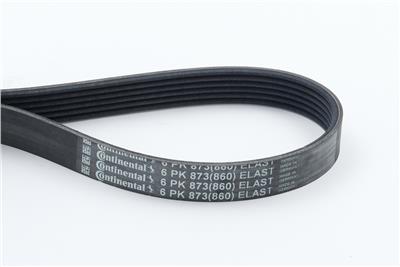 CONTITECH 6PK873 ELAST Číslo výrobce: 6 PK 860. EAN: 4010858542962.
