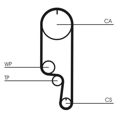 CONTITECH CT1008WP2 Číslo výrobce: CT1008. EAN: 4010858153878.