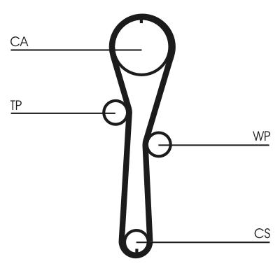 CONTITECH CT1045WP1 Číslo výrobce: CT 1045 WP1. EAN: 4010858999513.