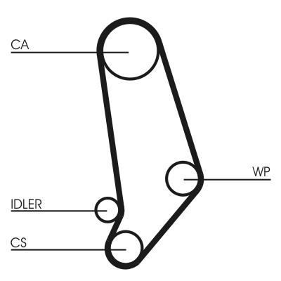 CONTITECH CT539WP1 Číslo výrobce: CT 539. EAN: 4010858765842.