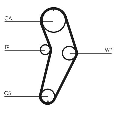 CONTITECH CT709WP2 Číslo výrobce: CT 709. EAN: 4010858799564.