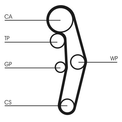 CONTITECH CT1028WP4 Číslo výrobce: CT 1028 WP4. EAN: 4010858799953.