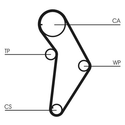 CONTITECH CT973WP1 Číslo výrobce: CT 973. EAN: 4010858799823.