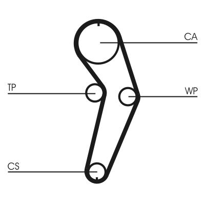 CONTITECH CT988WP2 Číslo výrobce: CT 988. EAN: 4010858799915.