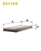 WIX FILTERS 93116E - Filter vnútorného priestoru