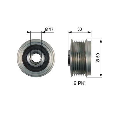GATES OAP7168 Číslo výrobce: 7789-10168. EAN: 5414465121630.