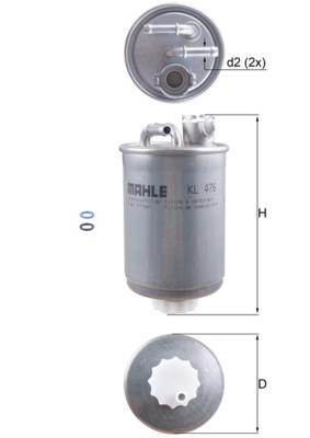 KNECHT KL 476D Číslo výrobce: 70602881. EAN: 4009026927151.