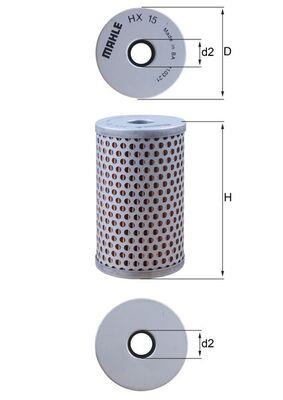 KNECHT HX 15 Číslo výrobce: 70716860. EAN: 4009026022900.