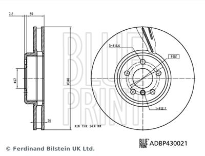 BLUE PRINT ADBP430021 EAN: 5057746197964.