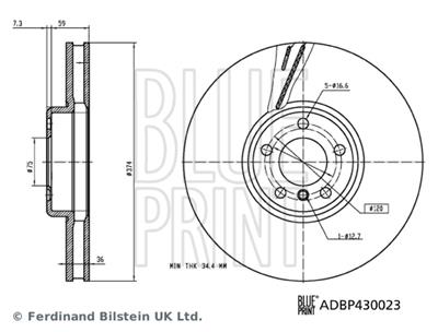 BLUE PRINT ADBP430023 EAN: 5057746198107.
