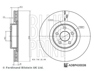 BLUE PRINT ADBP430038 EAN: 5057746198718.