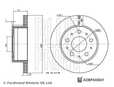 BLUE PRINT ADBP430041 EAN: 5057746198749.