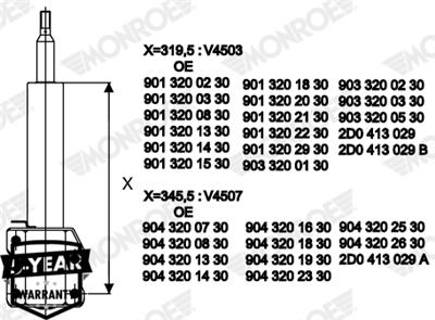 MONROE V4503 EAN: 5412096086298.